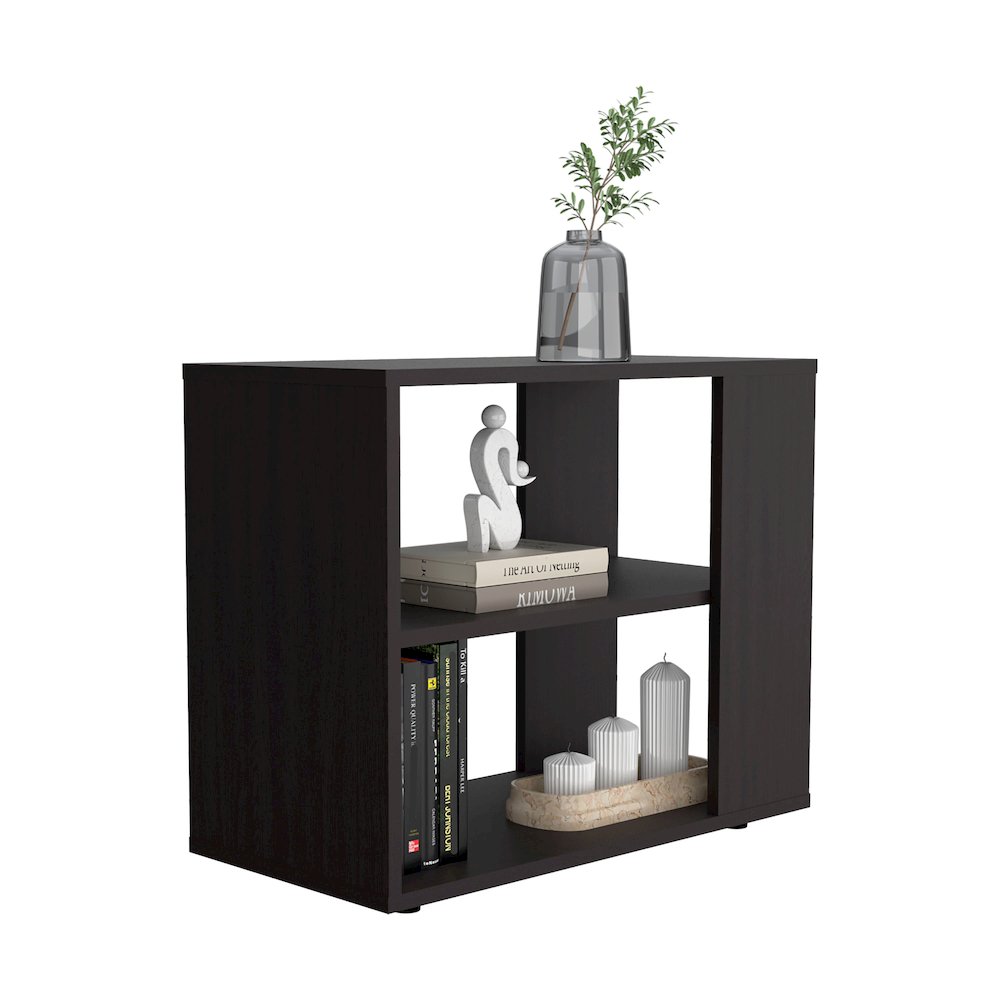 Cavalero Sideboard Table, 4 Legs, 2 Shelves, Black Wengue. Picture 3