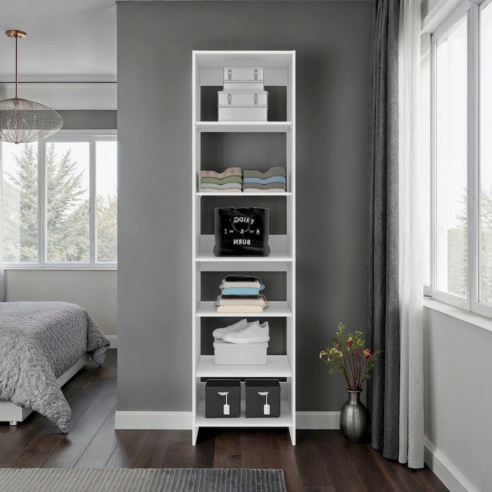 Cabot Closet, 6 Shelves, White. Picture 1