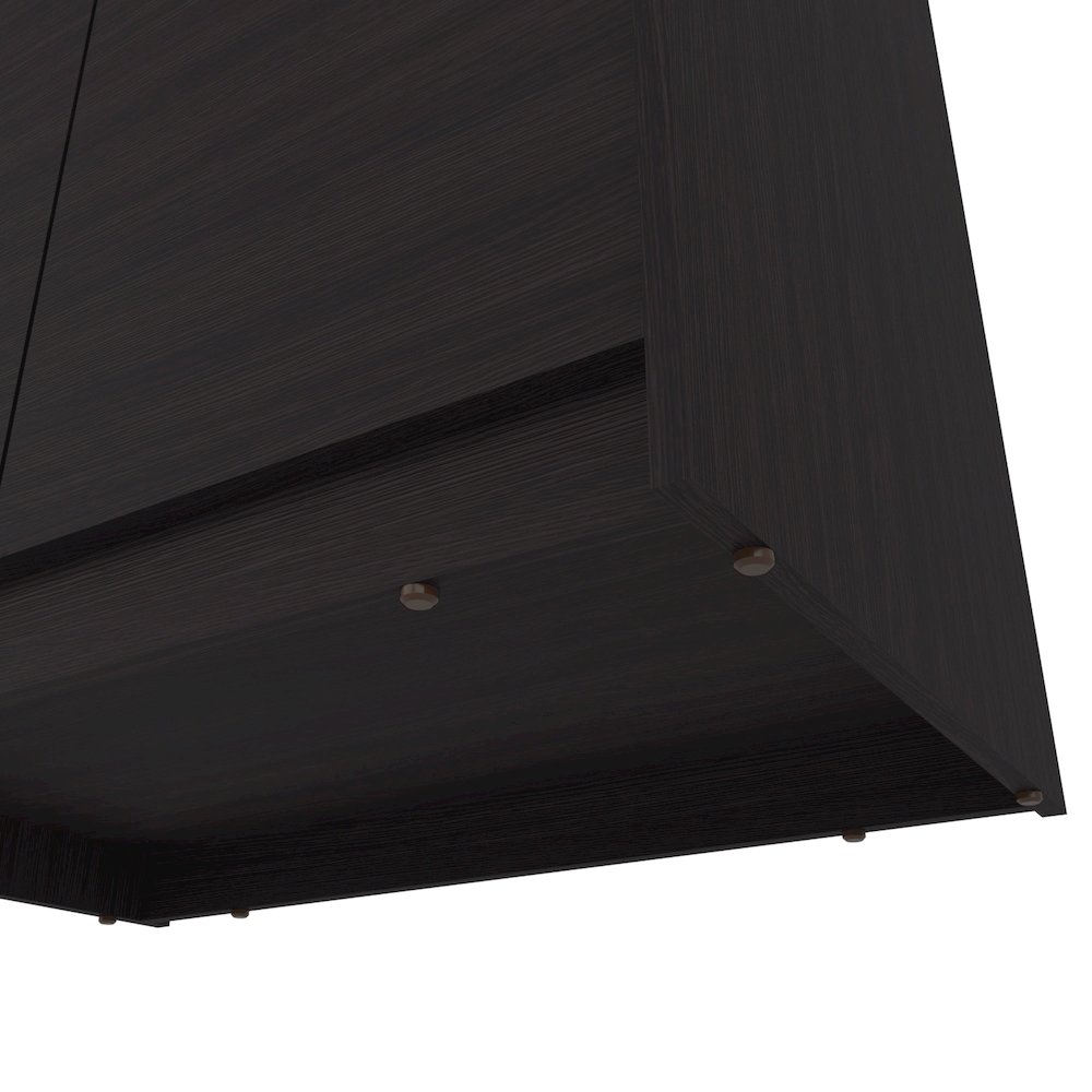 Berne Armoire, 2 Doors, 3 Shelves, Black Wengue. Picture 2