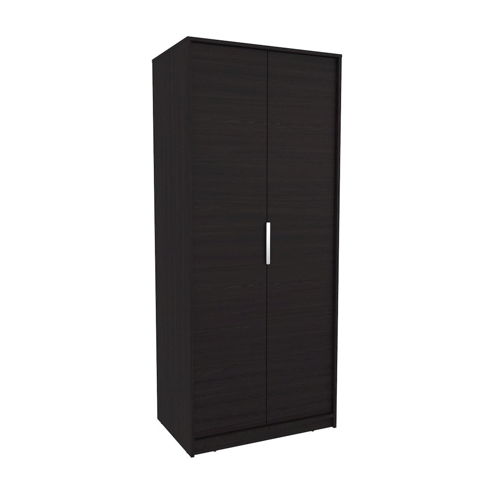 Berne Armoire, 2 Doors, 3 Shelves, Black Wengue. Picture 1