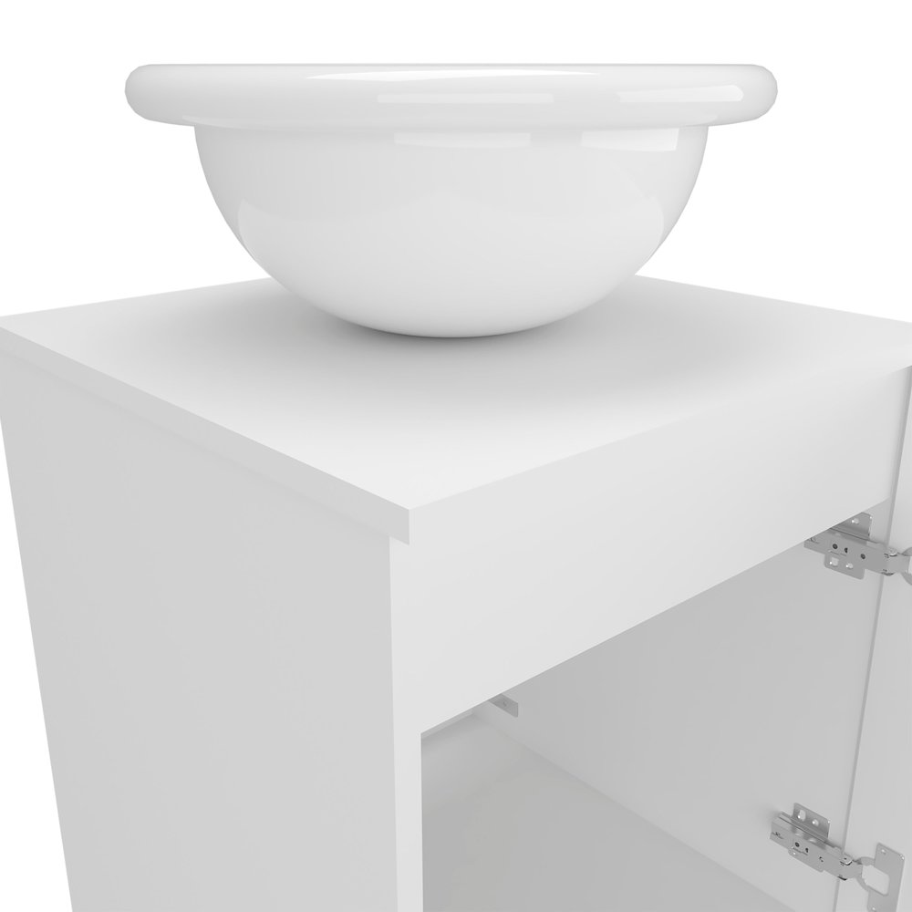 Bellevue Bathroom Vanity, 1 Door, White. Picture 6