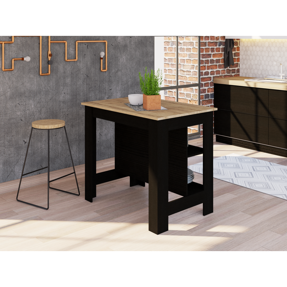Delos Kitchen Island Black Wengue. Picture 3