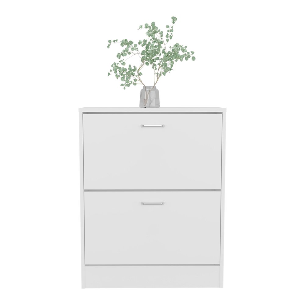 Entiat Shoe Rack, 2 Doors, White. Picture 2