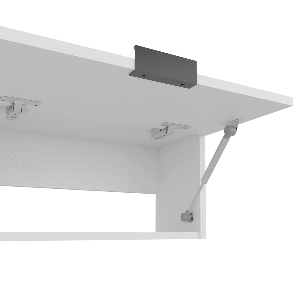 Caroleen Wall Cabinet, 1 door, 1 Shelf, White. Picture 3