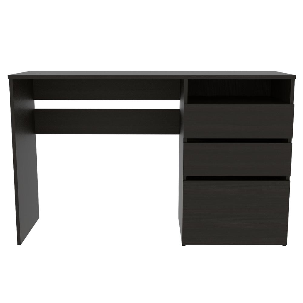 Kenai 3 Drawers Computer Desk Black Wengue. Picture 2