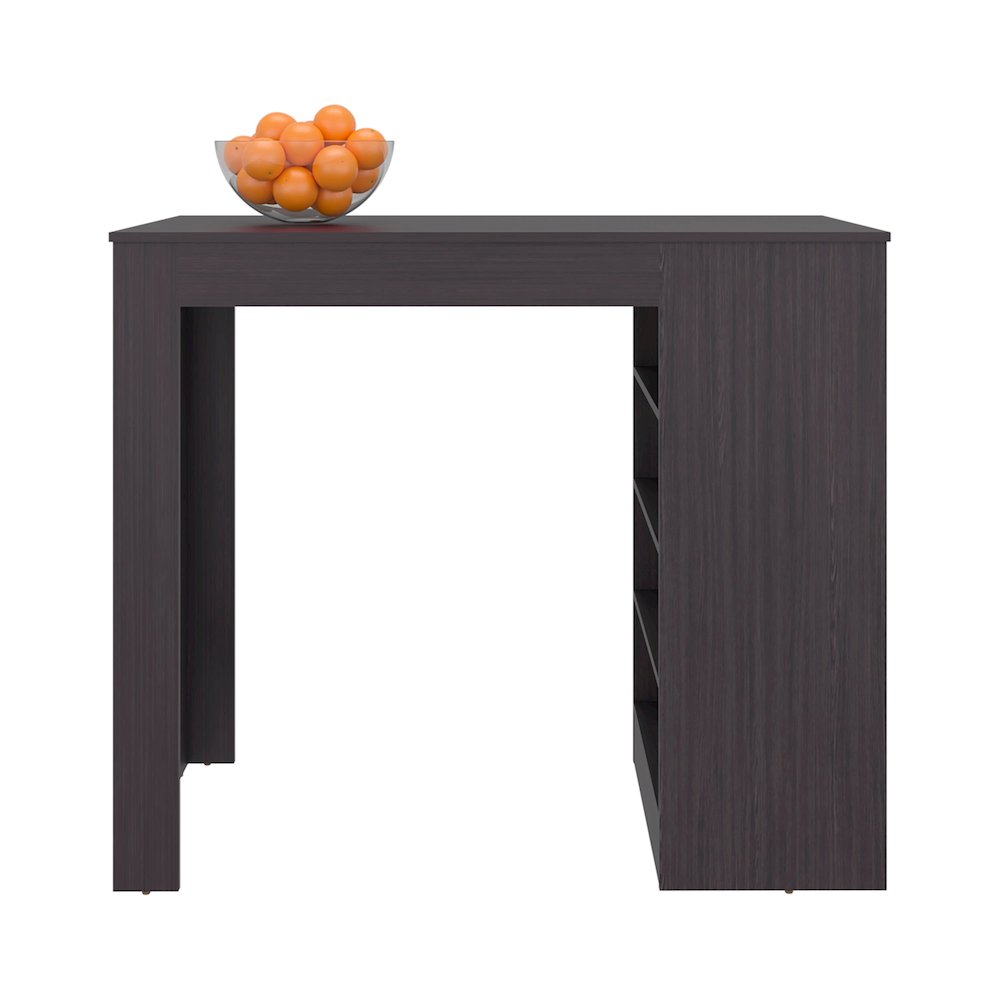 Dulac Kitchen Island, 4 Shelves, Black Wengue. Picture 2