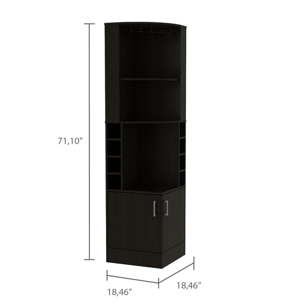 Egina Bar Cabinet Black Wengue. Picture 4