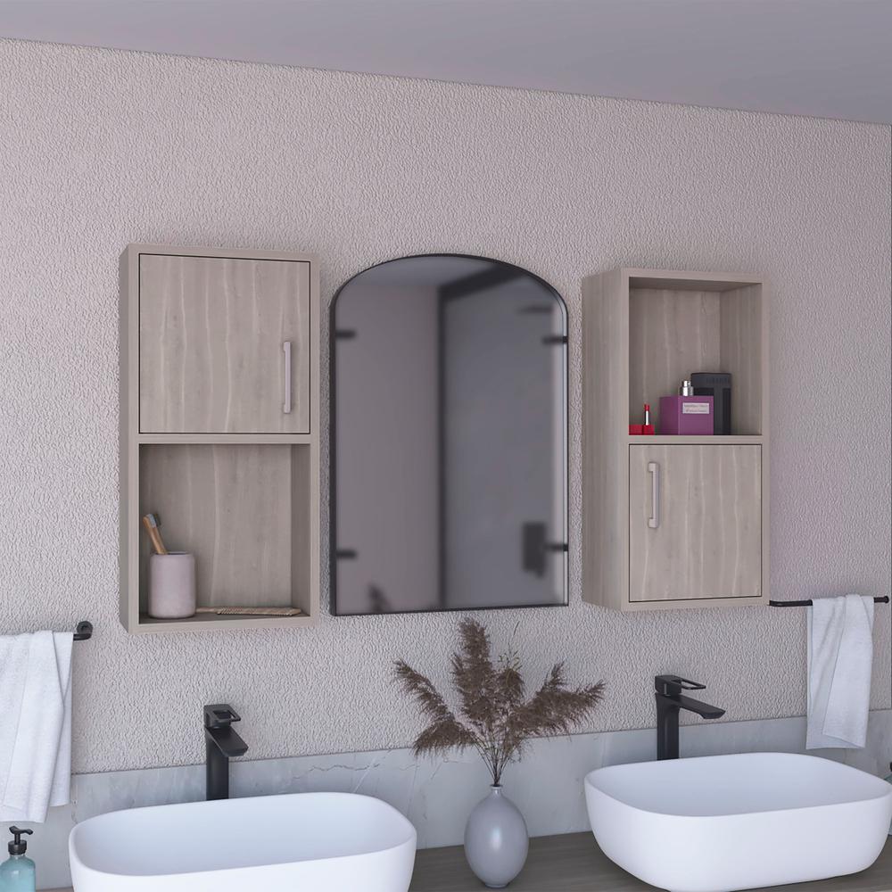 Eak 24" H 2 Pcs Wall Mounted Bathroom Medicine Cabinet. Picture 6