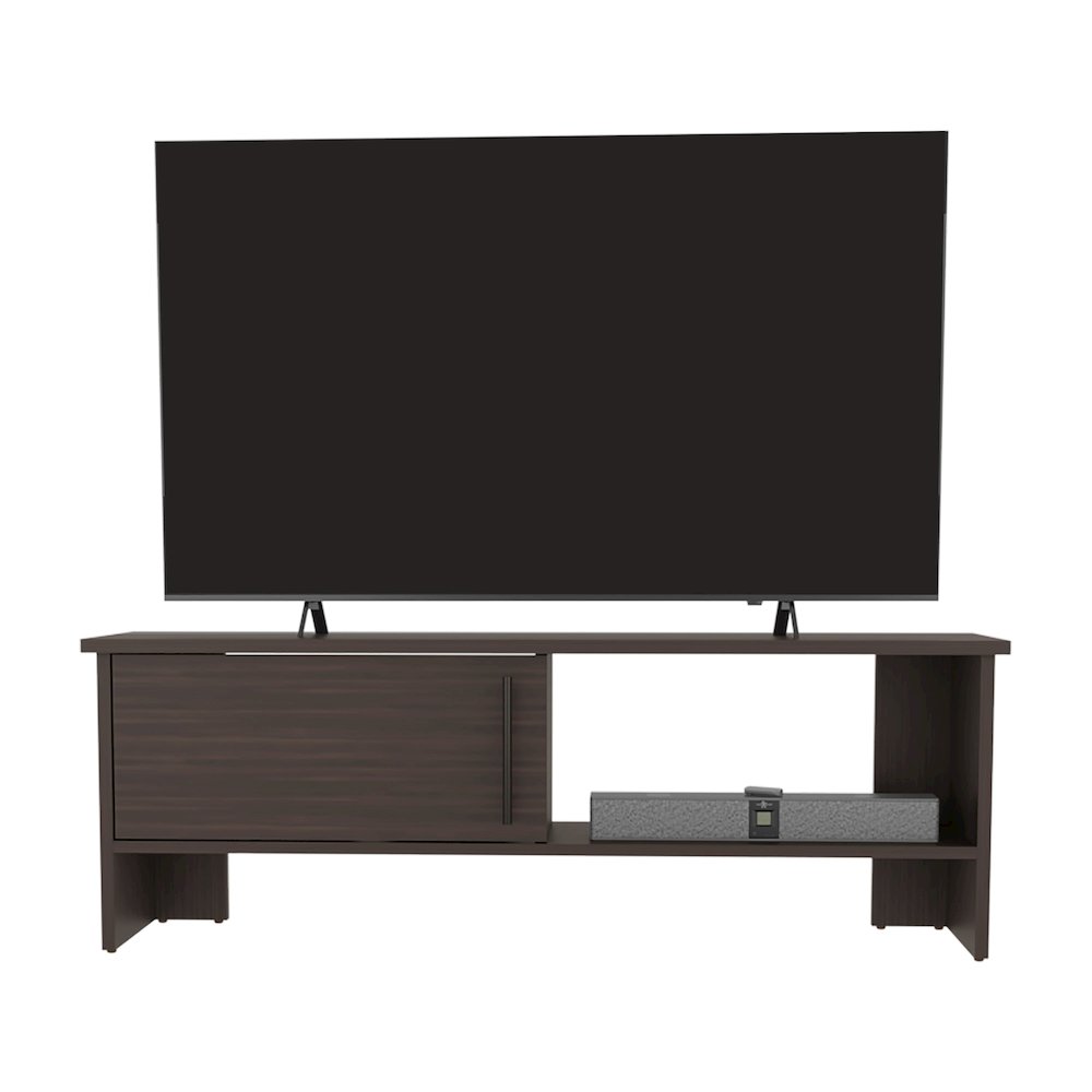 Trenton TV Stand, 1 Door, 1 Shelf, Dark Oak. Picture 6