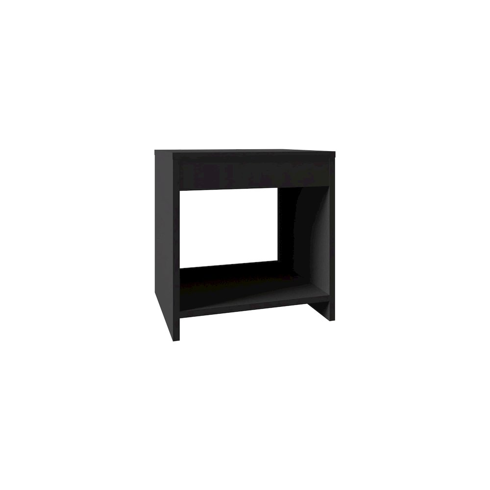 Night Table 1 spacious Shelf, Black. Picture 1
