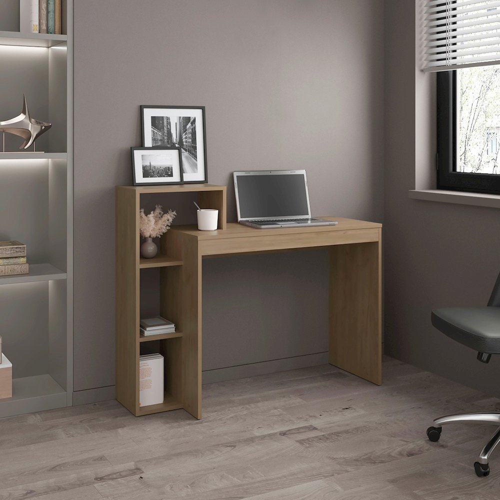 Venetie Desk, 3 Shelves, Light Pine. Picture 6