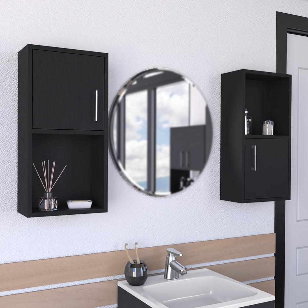 Eak 24" H 2 Pcs Wall Mounted Bathroom Medicine Cabinet. Picture 6