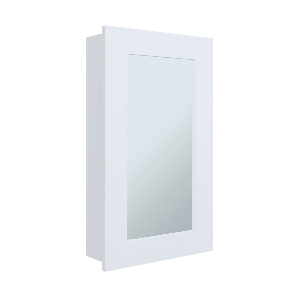 Kiana Medicine Cabinet, 1 Door, 3 Shelves, 25.70" H, 1 Mirror, White. Picture 1