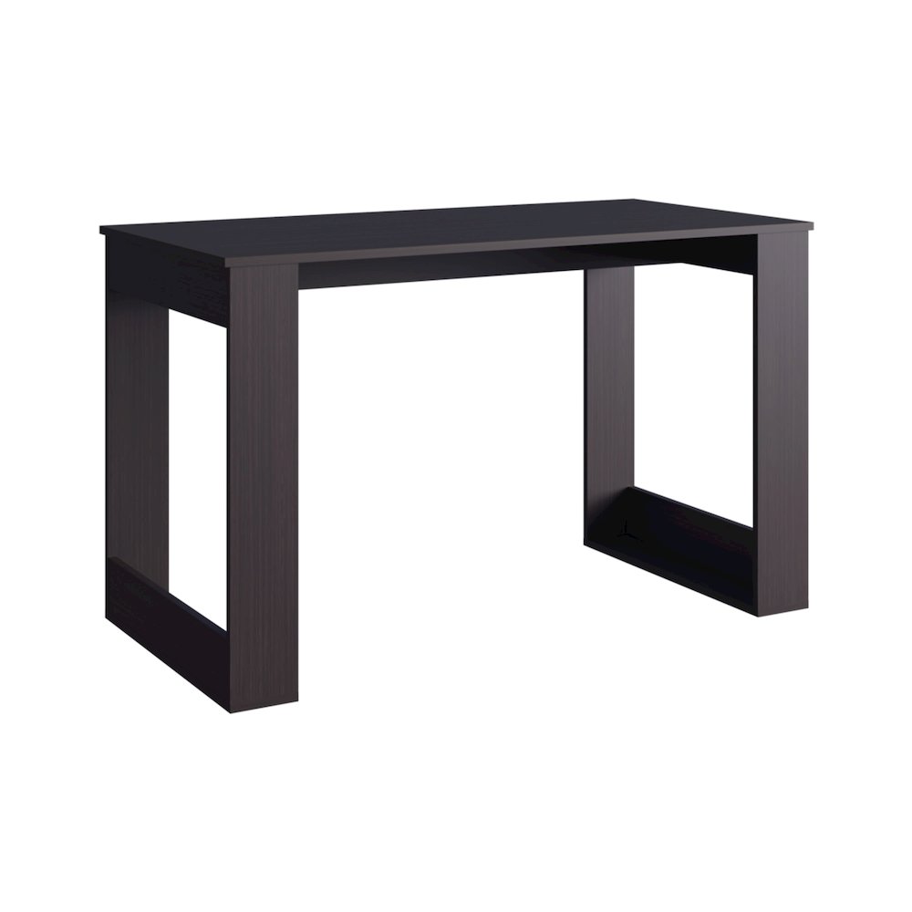 Melb Writing Desk with Ample Workstation and Sturdy Legs, Black Wengue. Picture 1