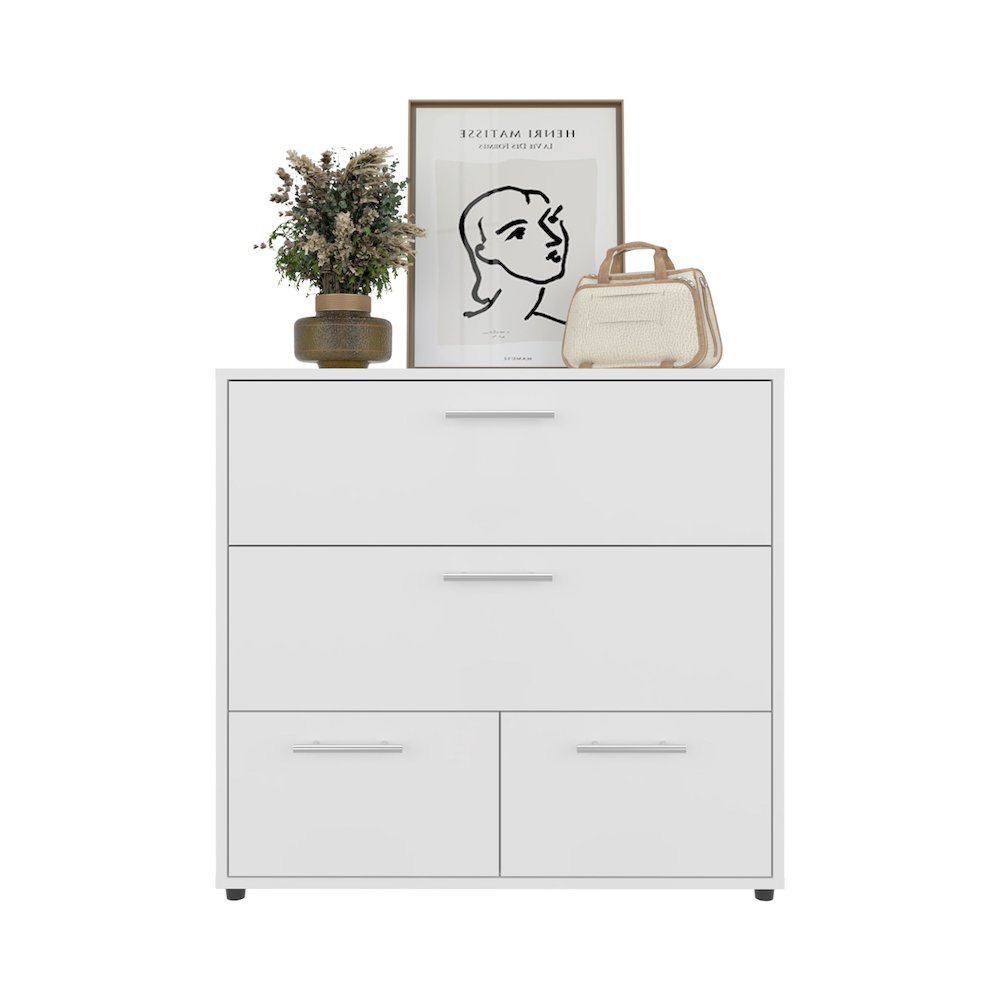 Goshen Dresser, 4 Drawers, 4 Legs, White. Picture 2