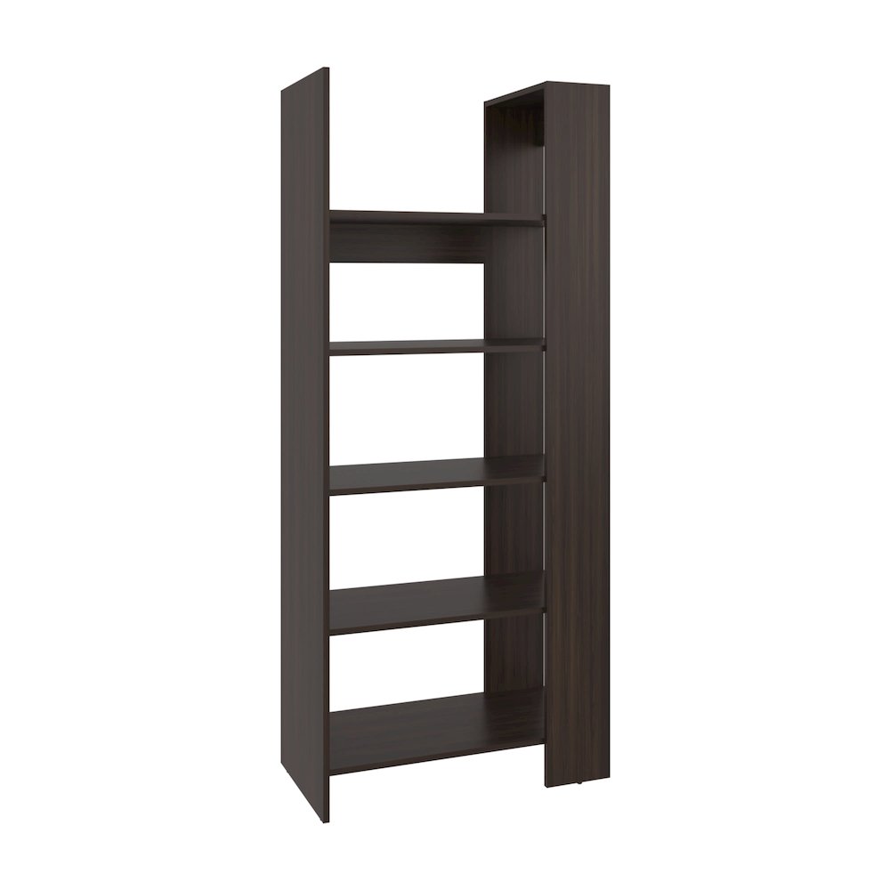 Newtok Bookcase, 5 Shelves, Dark Walnut. Picture 1