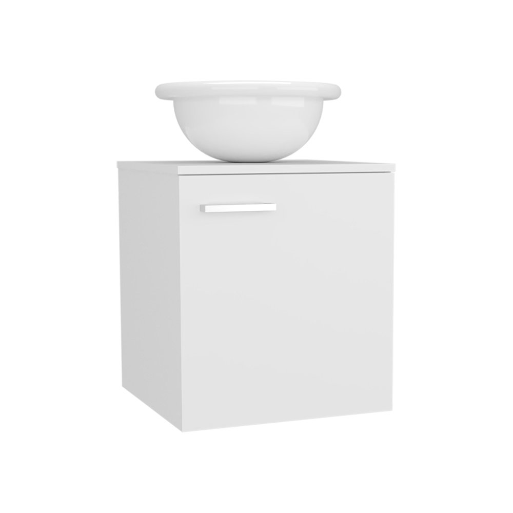 Bellevue Bathroom Vanity, 1 Door, White. Picture 1