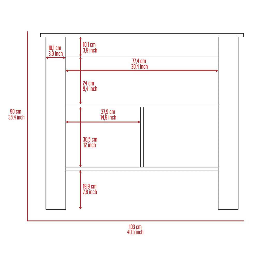 Delos Kitchen Island White - Onix. Picture 4