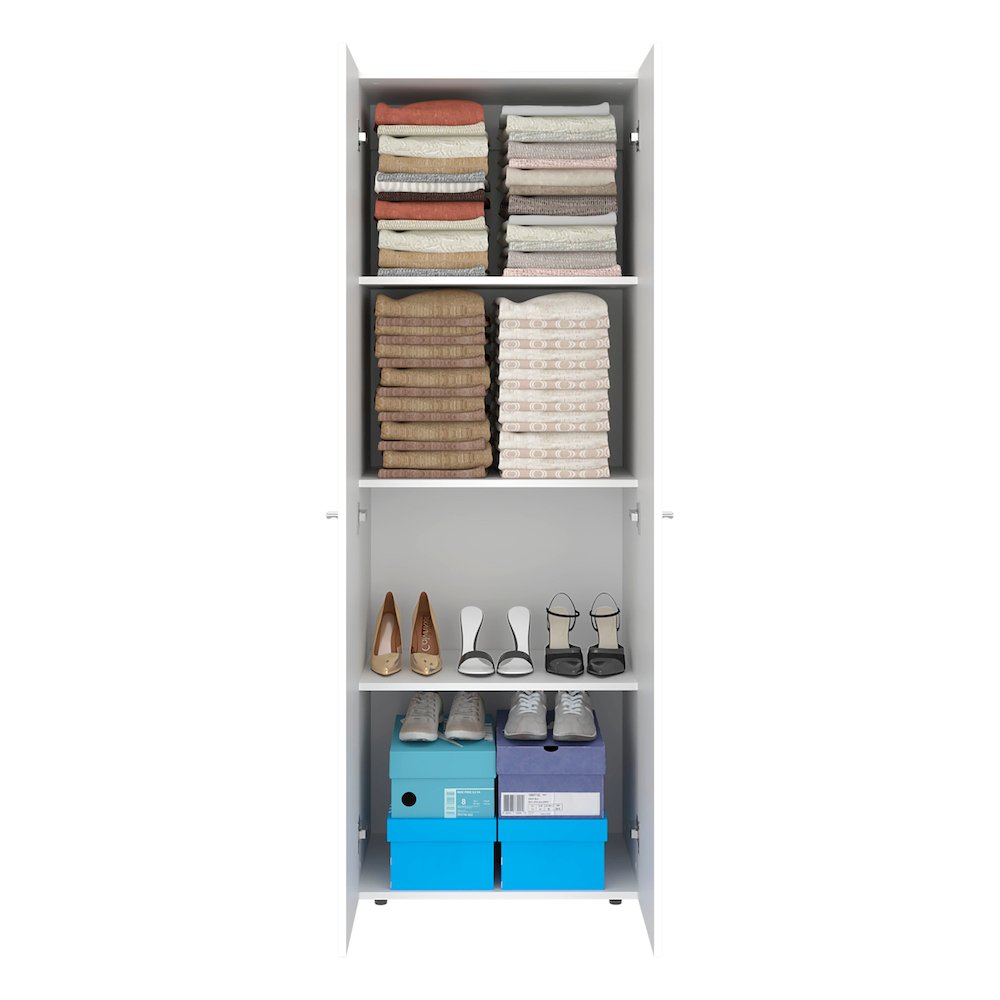 Ghent Armoire, 2 Doors, 4 Shelves, White. Picture 3