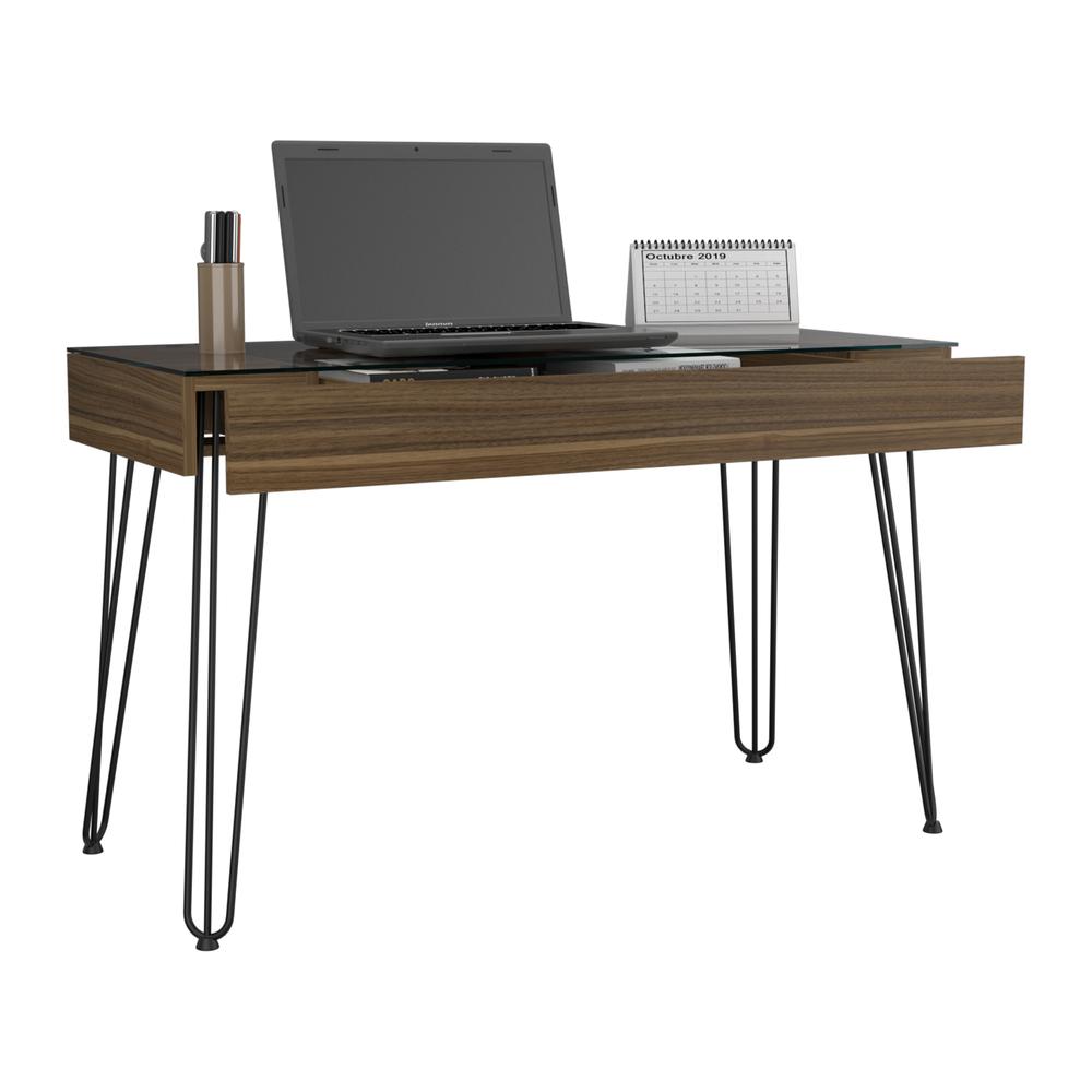Arizona 120 Drawer Desk - Mahogany. Picture 2