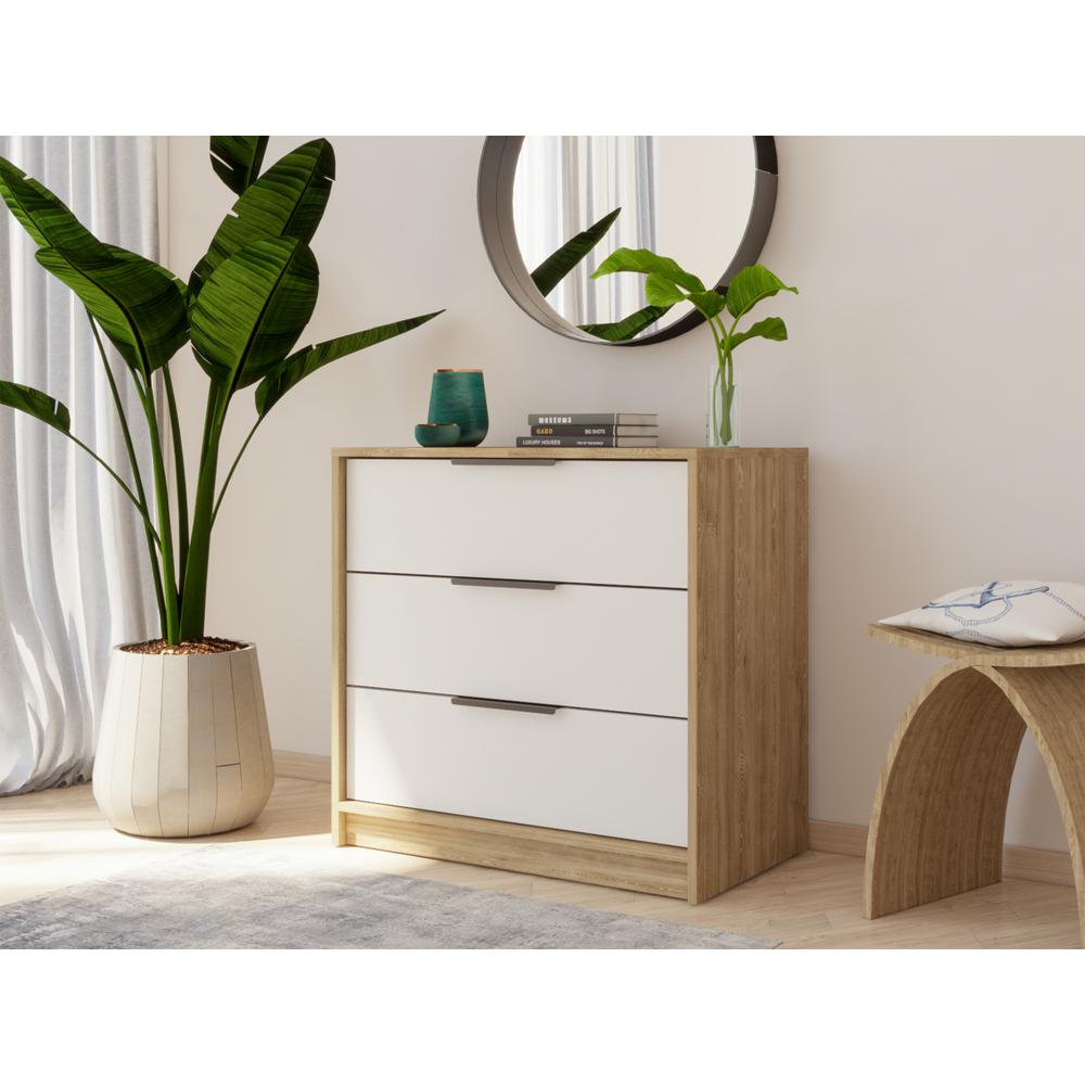 Egeo 3 Drawer Dresser White. Picture 8