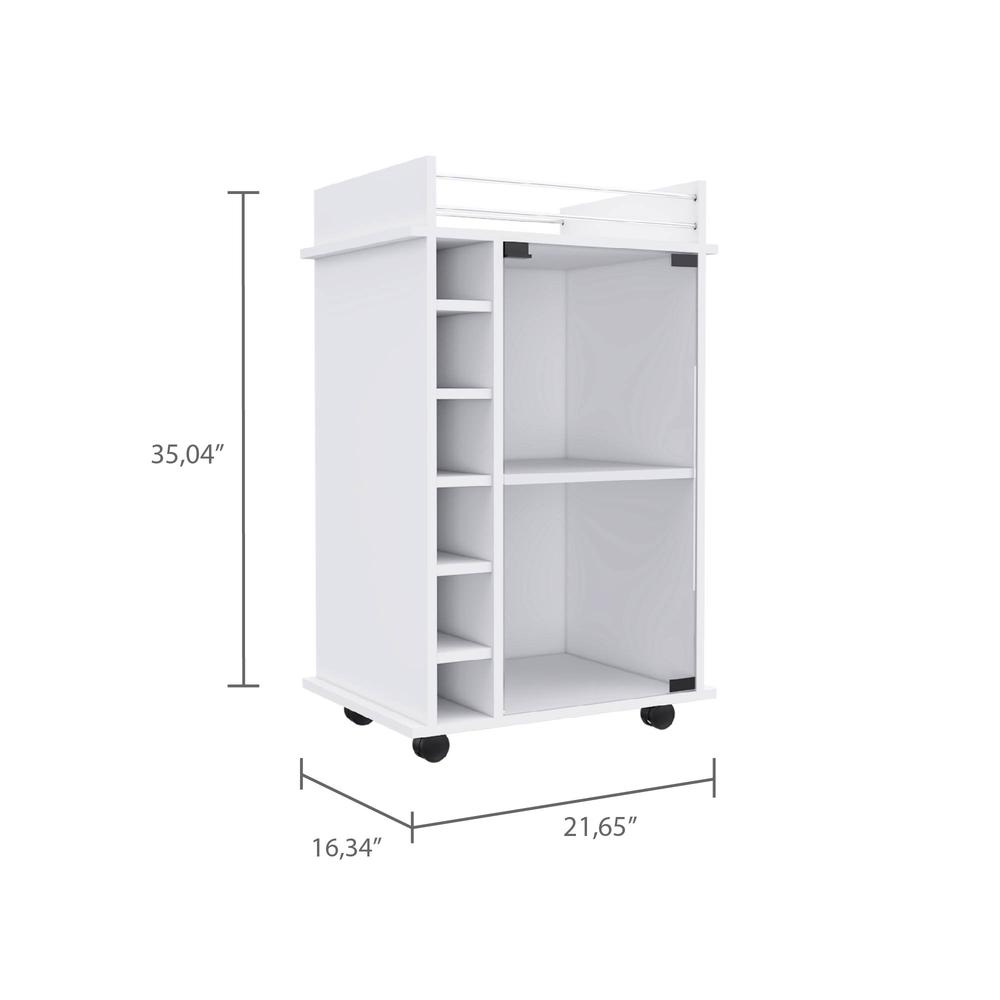 Huali Bar Cart White. Picture 3