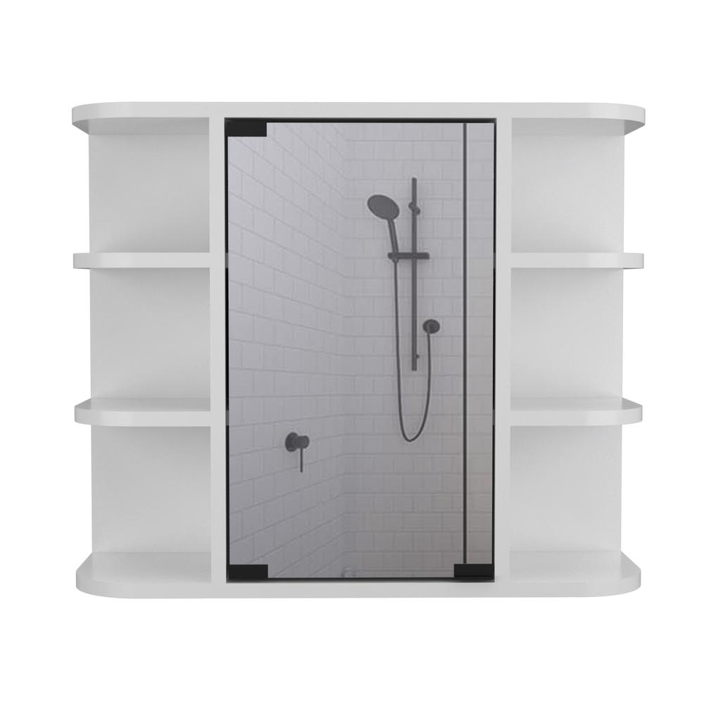 Roma Mirrored Medicine Cabinet White. Picture 3