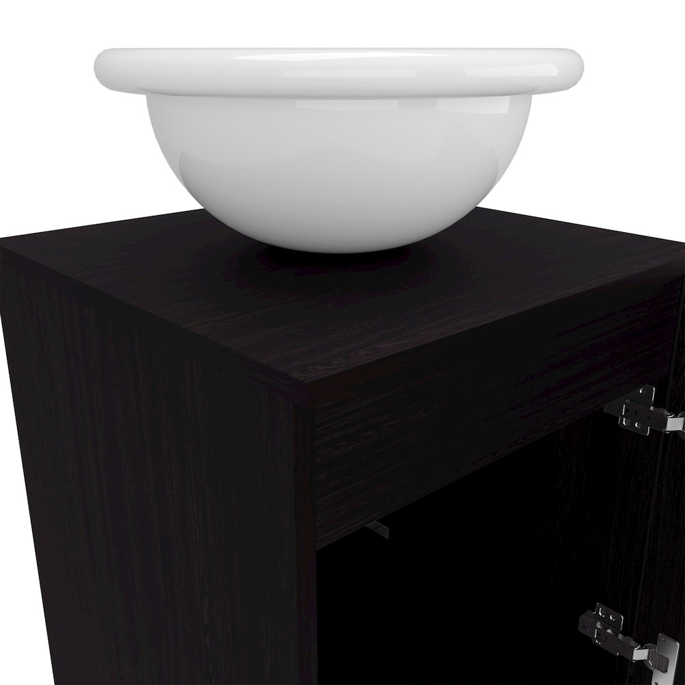 Bellevue Bathroom Vanity, 1 Door, Black Wengue. Picture 6