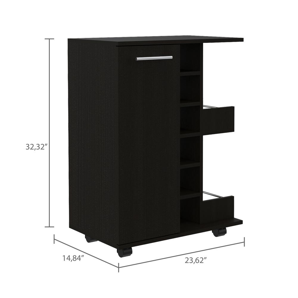 Magda Bar Cart Black Wengue. Picture 5