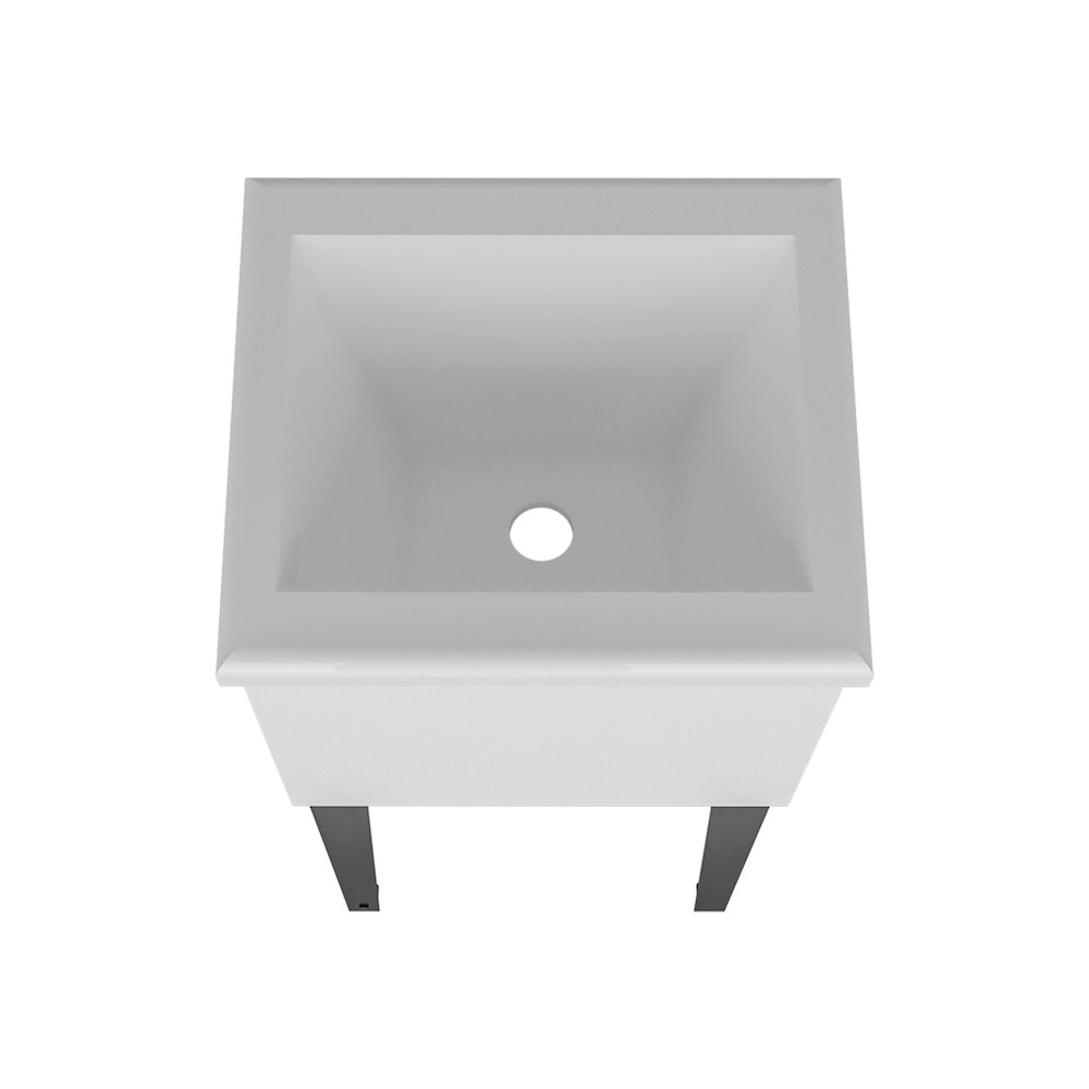 Kulm Utility Tub with 4 Legs and Large Wash Basin, White. Picture 6