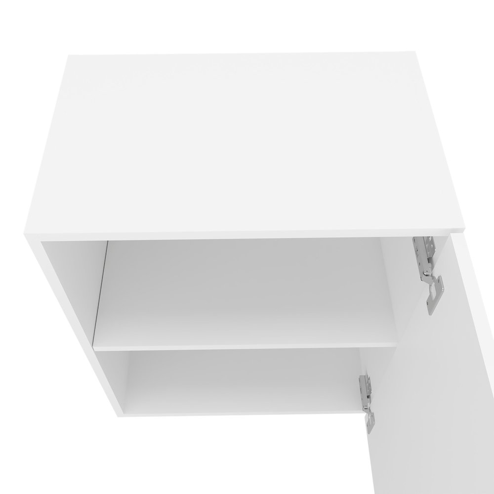 Sterling Wall Cabinet with 1 Door and 2 Shelves, White. Picture 5