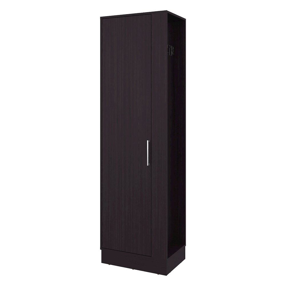 Fairfield Utility Storage Cabinet with 6-Tier Shelf, Broom Hangers, Black Wengue. Picture 7