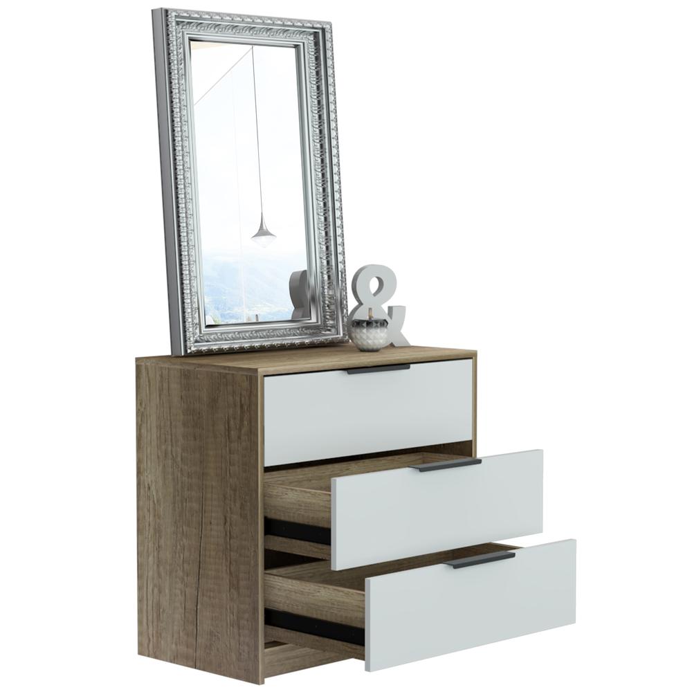 Egeo 3 Drawer Dresser White. Picture 3