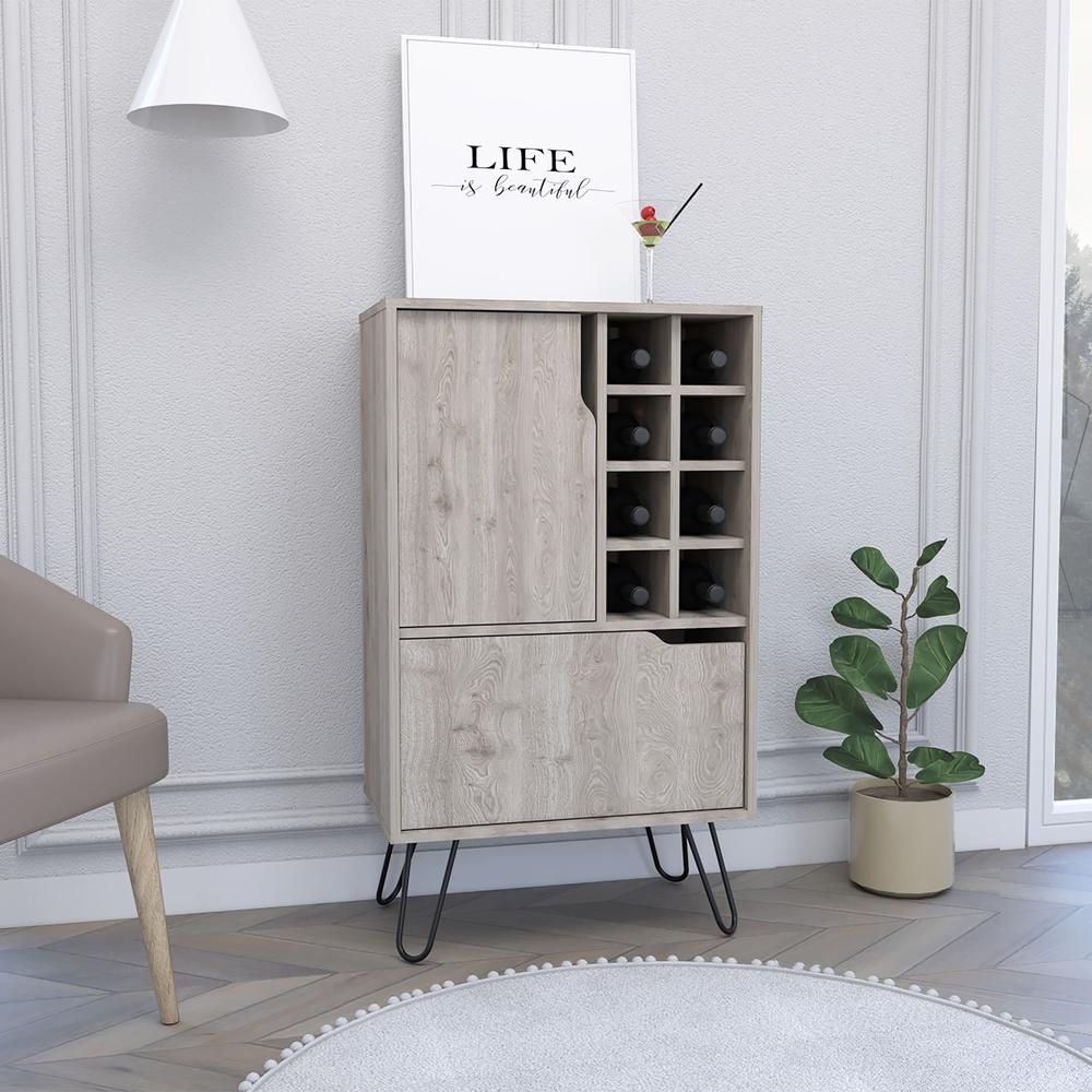 Zamna L Bar Cabinet-Light Grey. Picture 2