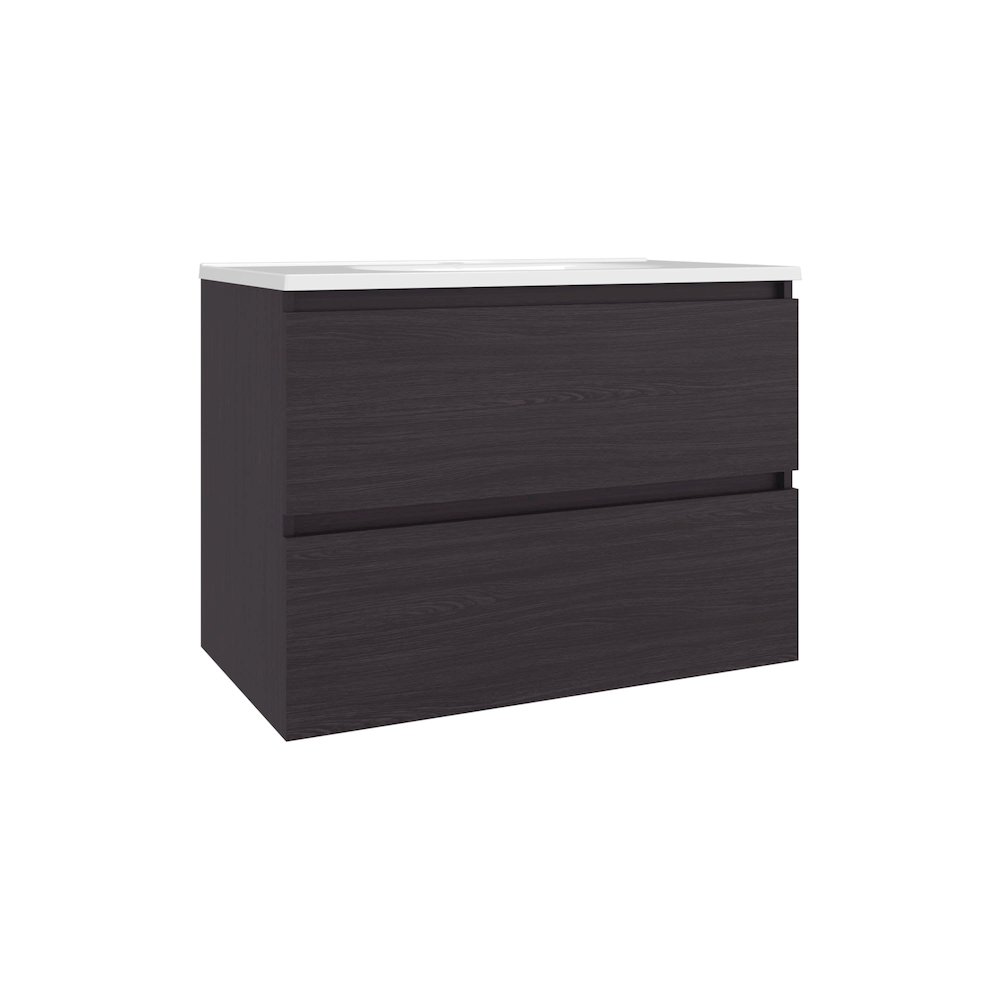 Depew Bathroom Vanity, 2 Drawers, Black Wengue. Picture 4