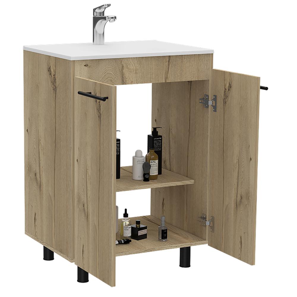 Dustin Free Standing Sink Cabinet Pine. Picture 4