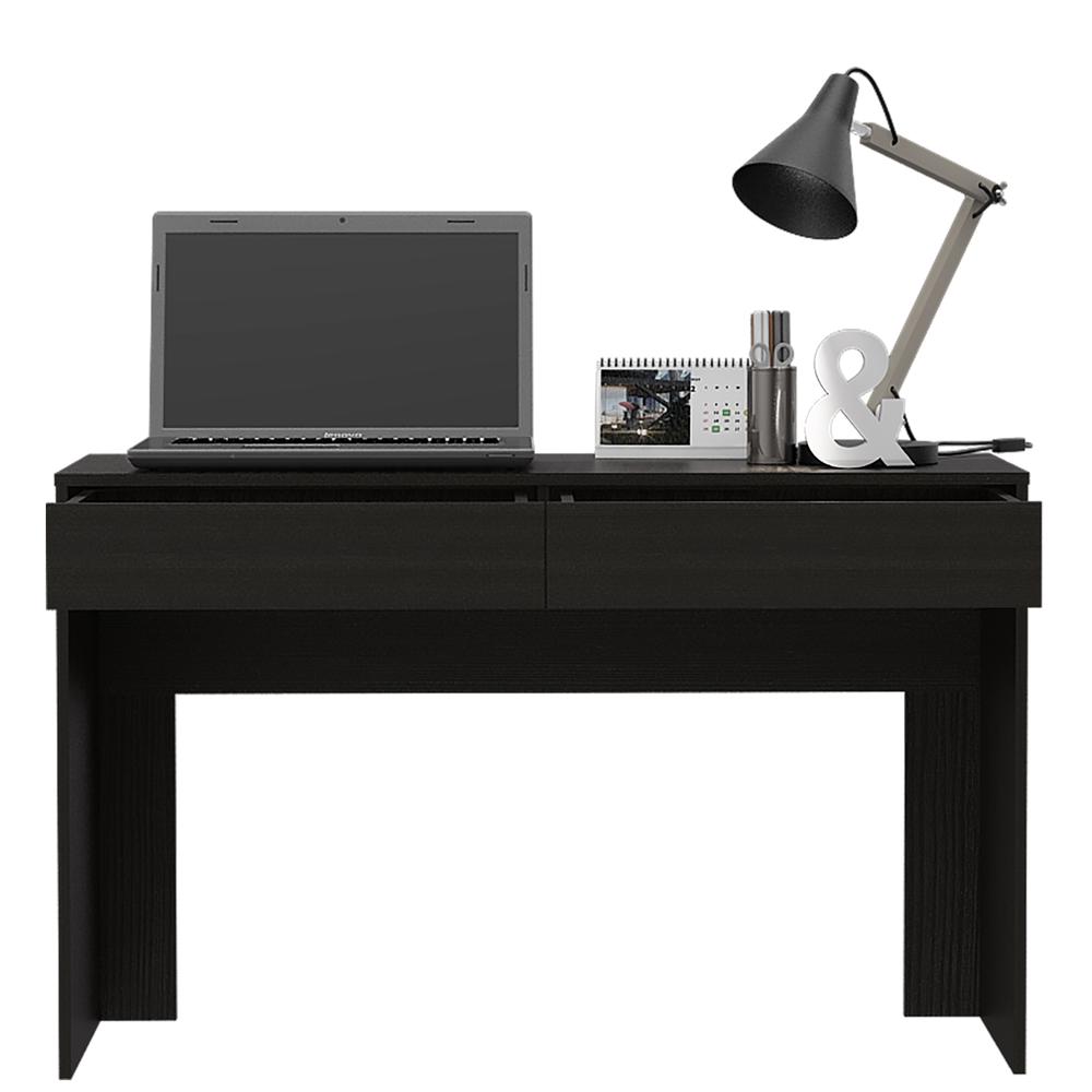 Acanto 2 Drawer Computer Desk Black Wengue. Picture 4