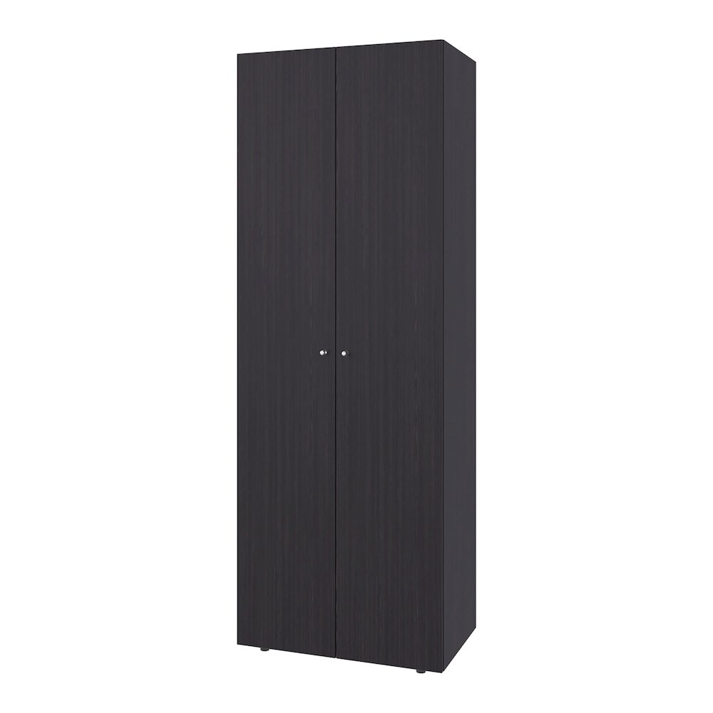 Lisle Armoire, 2 Doors, 2 Shelves, Black Wengue. Picture 1