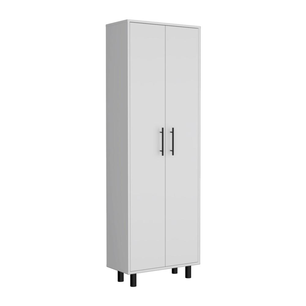 DEPOT E-SHOP Kenner Multipurpose Storage Cabinet, 5-Tier Shelf, White. Picture 1