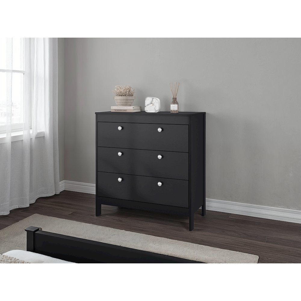 Libby Dresser, 3 Drawers, Black Wengue. Picture 1