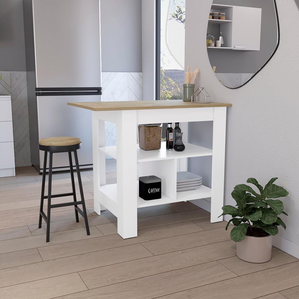 DEPOT E-SHOP Finley Kitchen Island with Counter Space. Picture 5