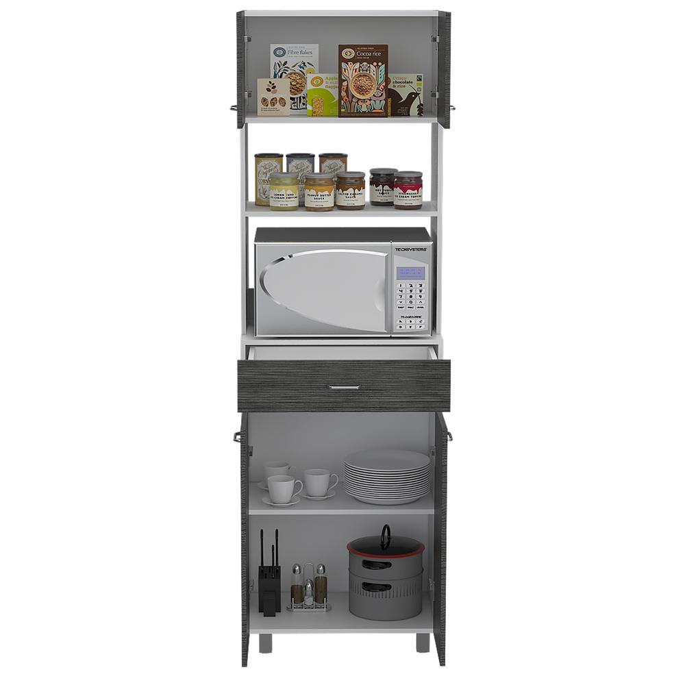 Mucura Microwave Cabinet In White. Picture 4