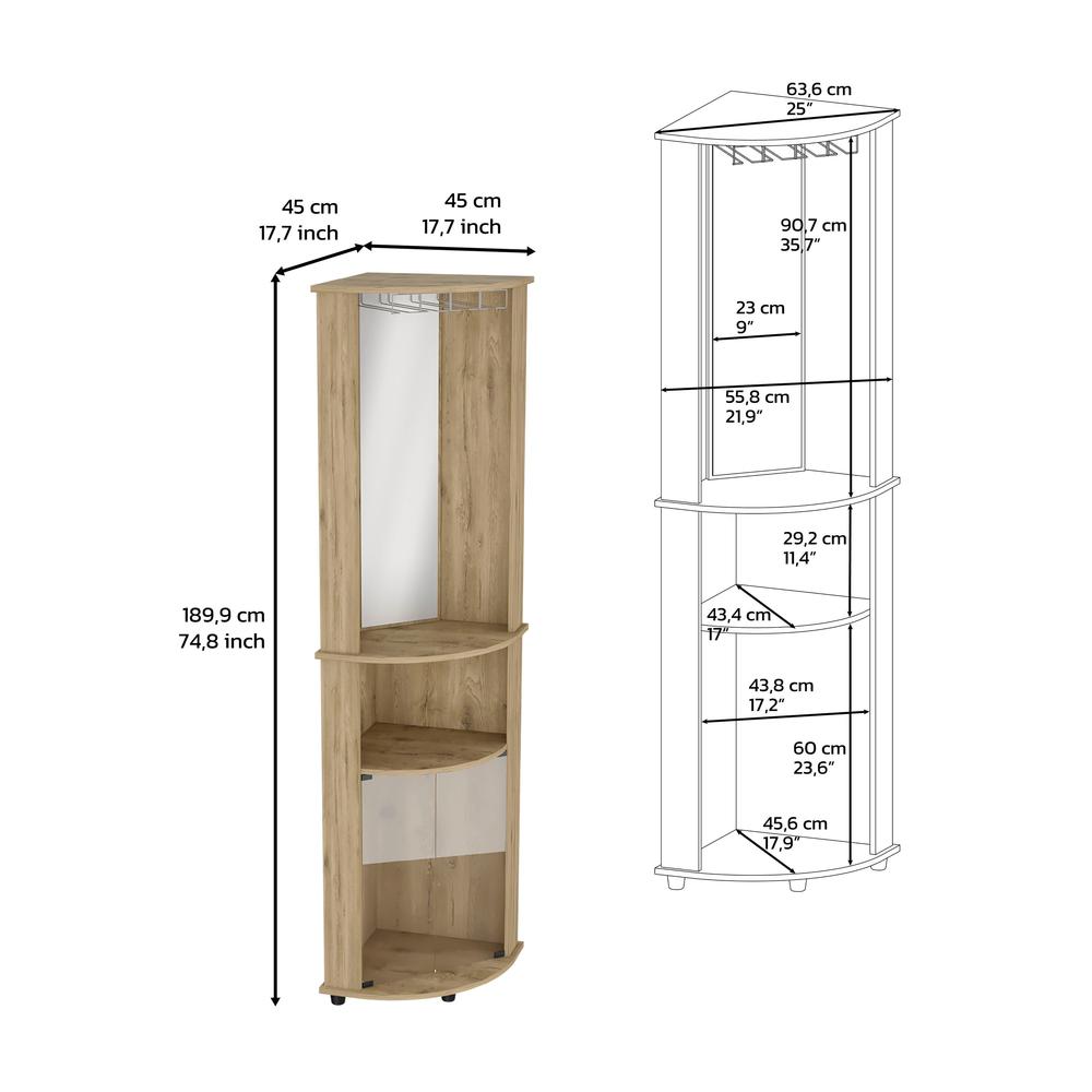 DEPOT E-SHOP Nashville - Corner Bar Cabinet Unit. Picture 3