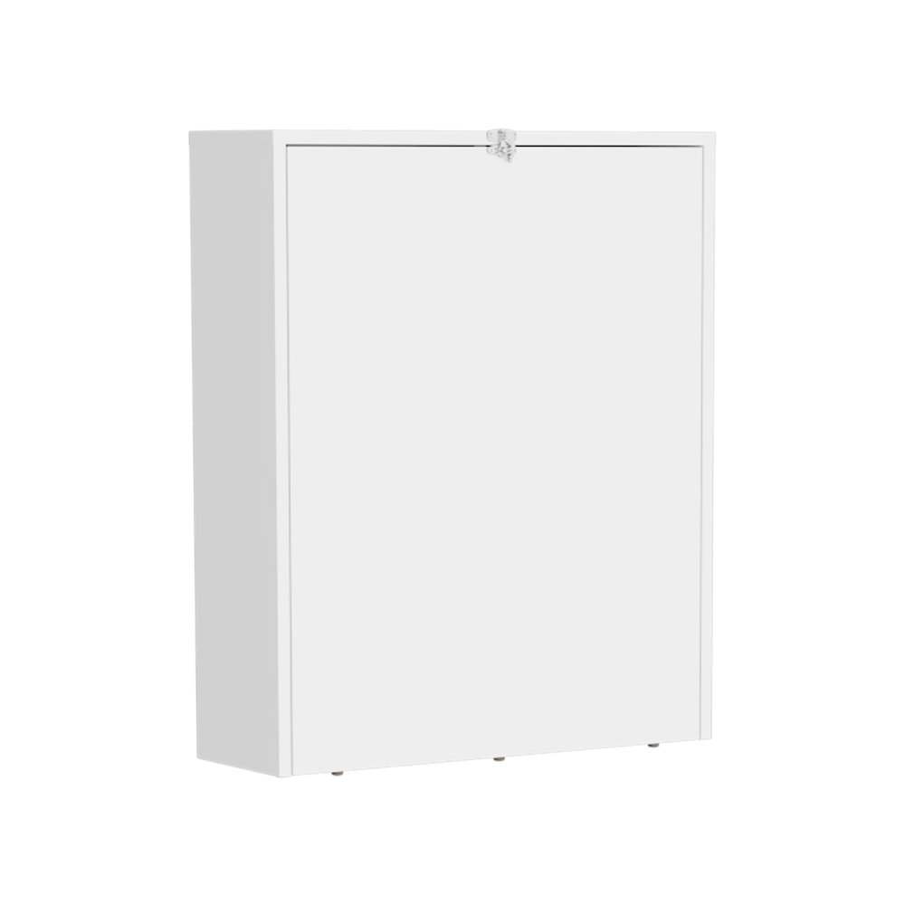 Stovall Folding Table, 4 Shelves, White. Picture 4