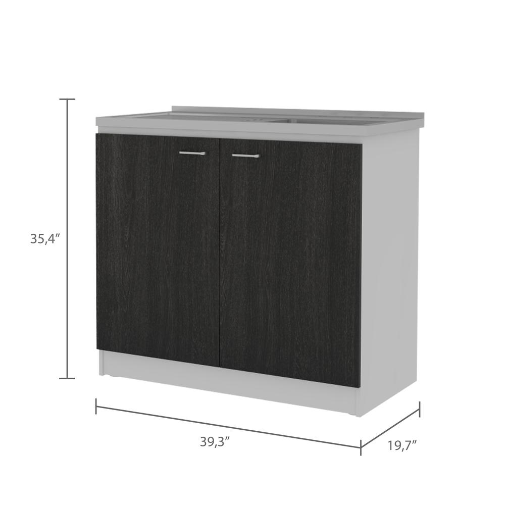 Salento Utility Sink With Cabinet Black Wengue. Picture 5