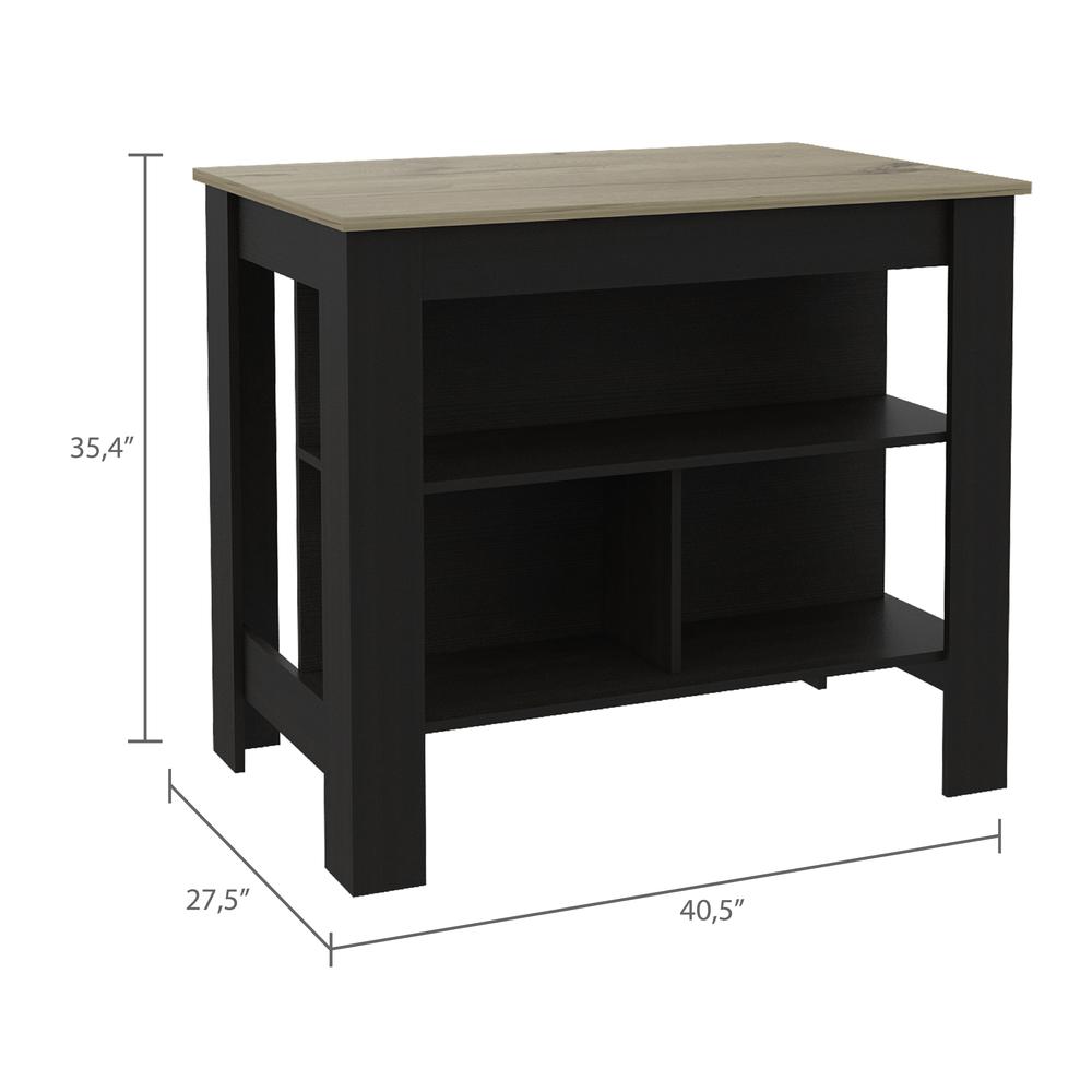 Delos Kitchen Island Black Wengue. Picture 9