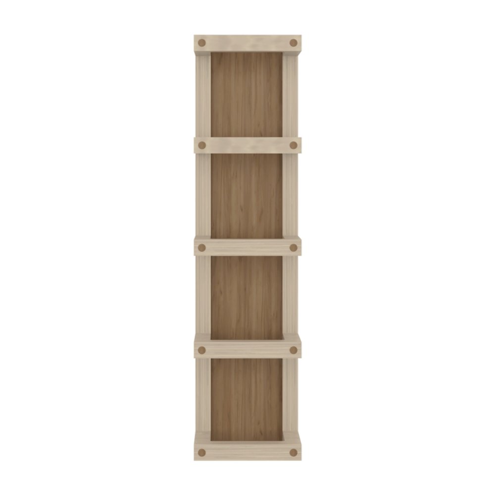 Chidester Towel Rack, 5 Shelves, Natural Oak / Beige. Picture 5