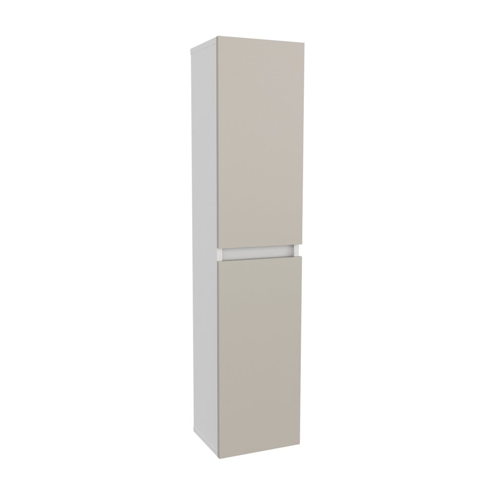 Burgaw Bathroom Cabinet, 2 Doors, 4 Shelves, White. Picture 5
