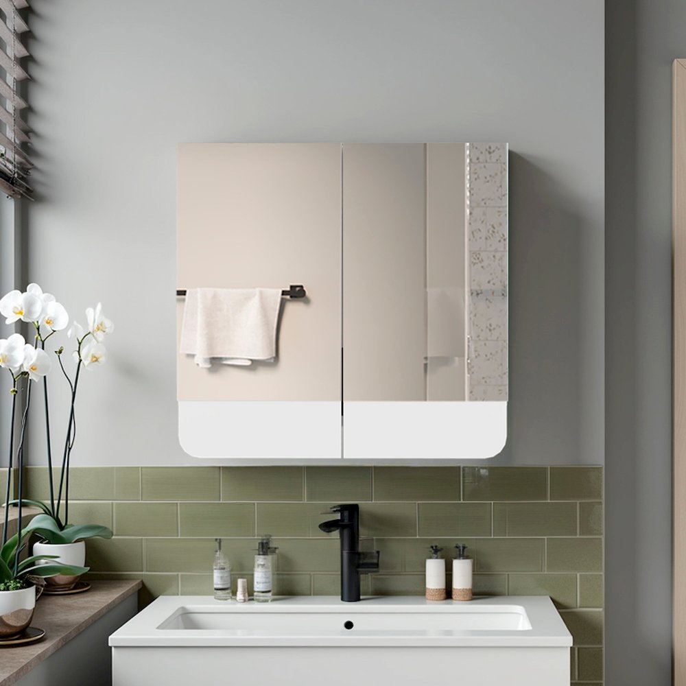 Argos Medicine Cabinet, 2 Doors, 3 Shelves, 2 Mirrors, White. Picture 4