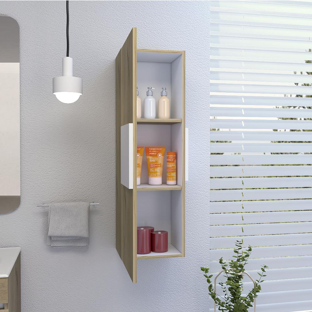 Magna Medicine Cabinet-Light Oak/White. Picture 3
